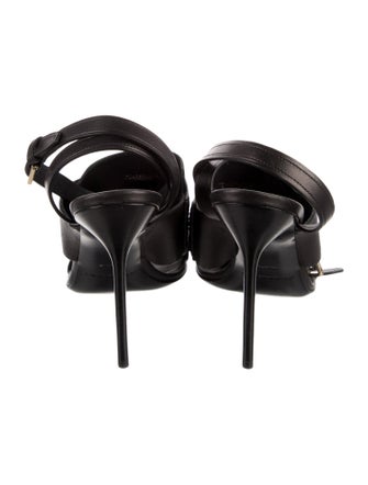 Burberry Leather Tassel Accents D'Orsay Pumps