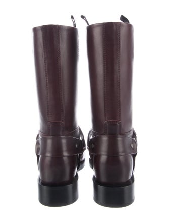 Burberry Leather Moto Boots