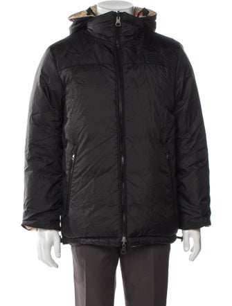 Burberry House Check Pattern Puffer Coat