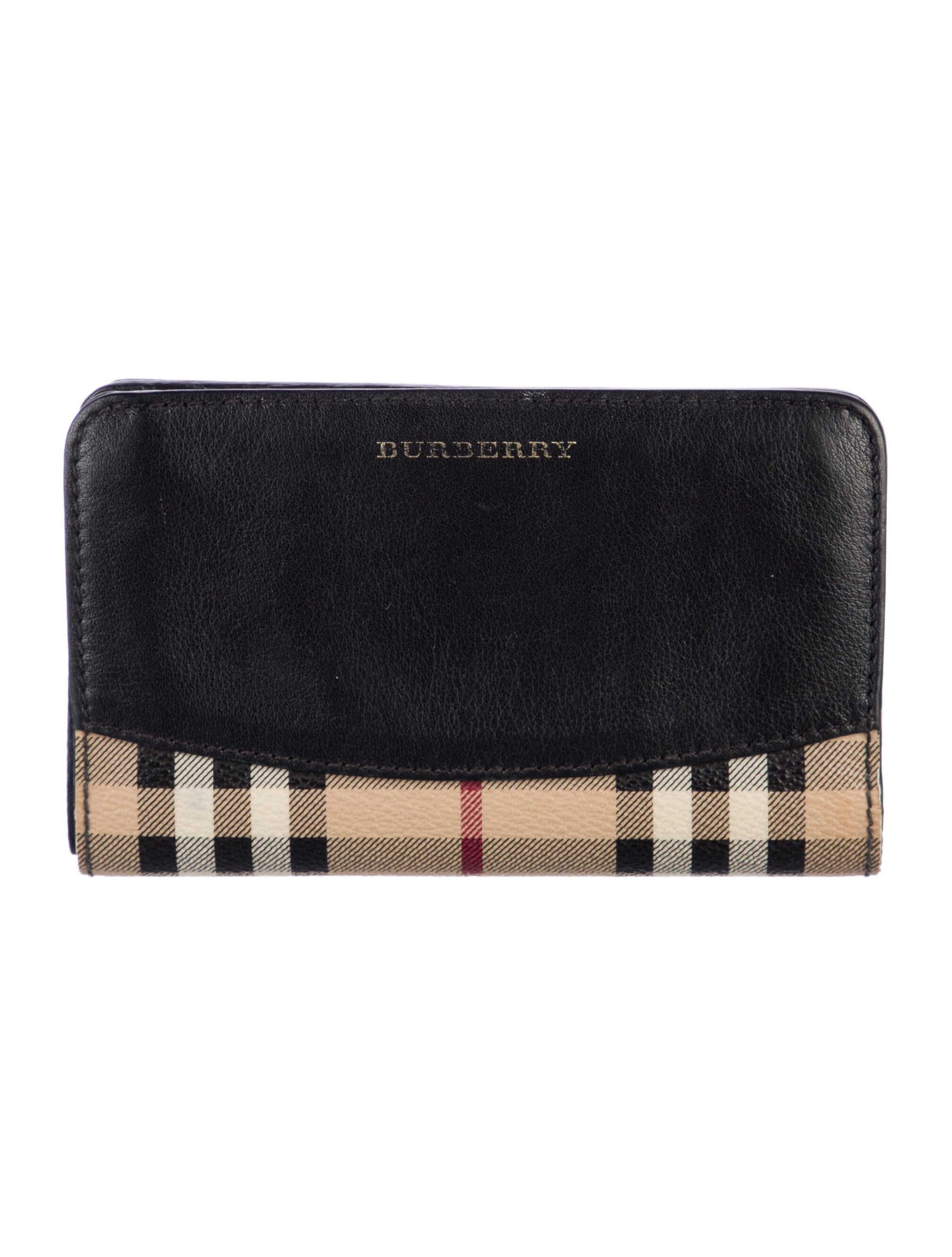 Burberry Plaid Print Wallet