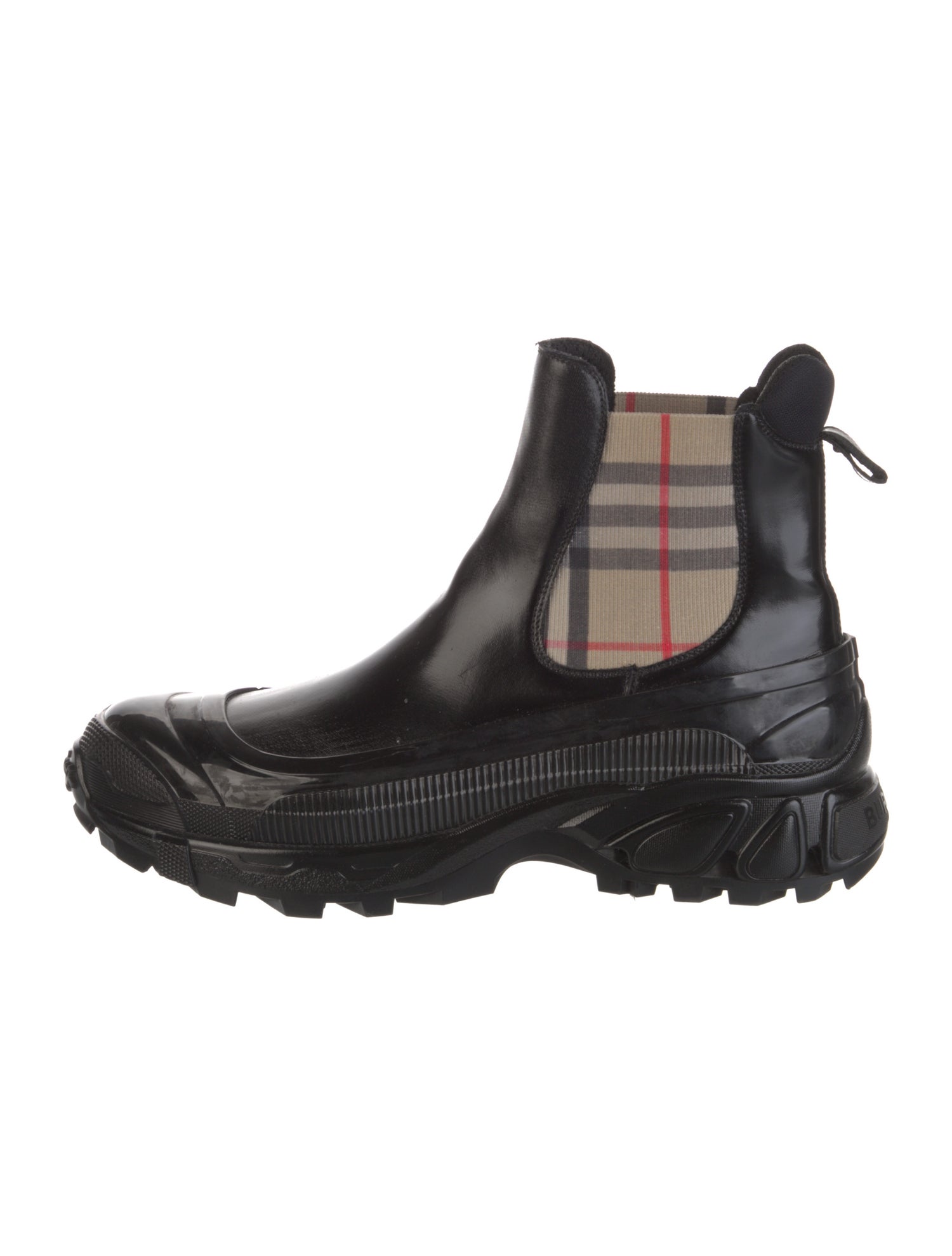 Burberry Nova Check Pattern Rubber Rain Boots