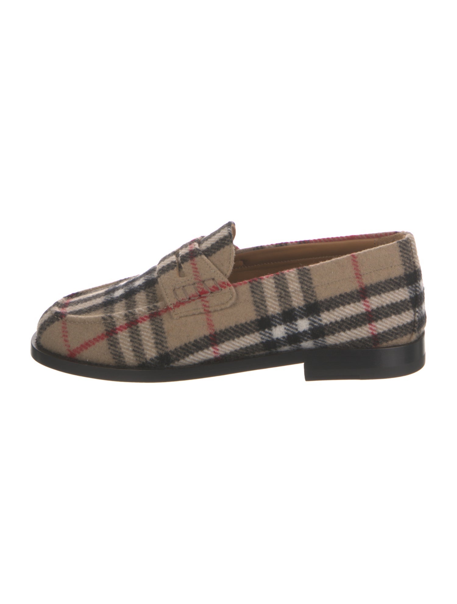 Burberry House Check Pattern Wool Loafers w/ Tags