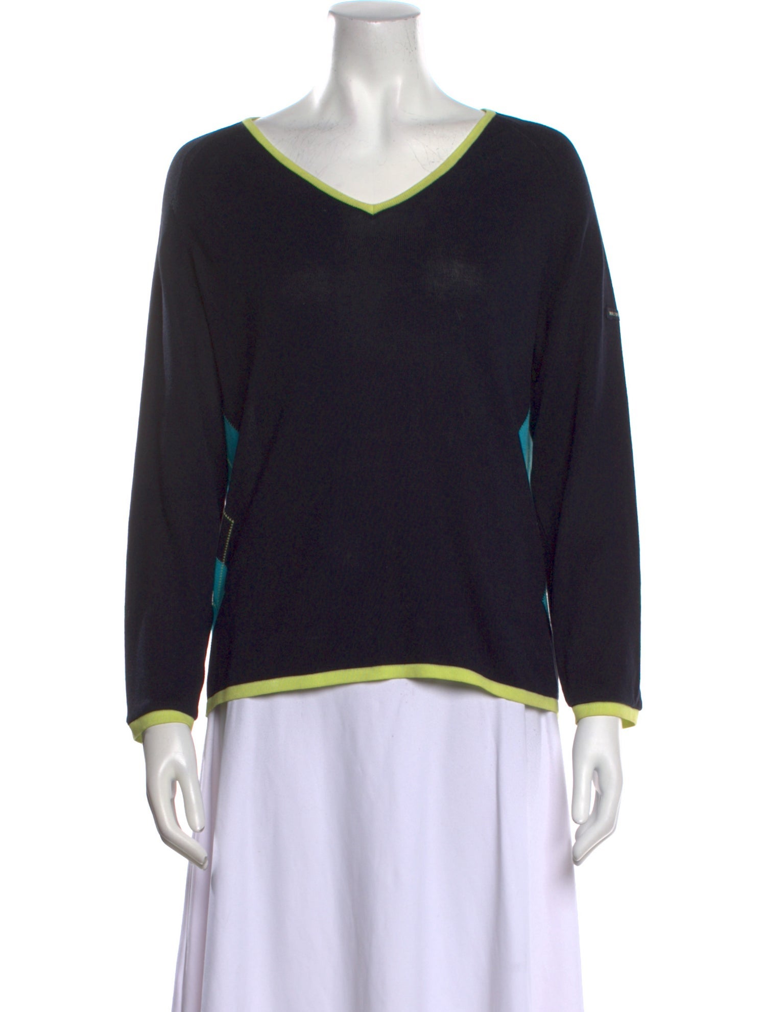 Burberry Golf V-Neck Long Sleeve Sweatshirt