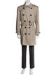 Burberry Nova Check Pattern Wool Trench Coat