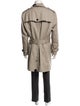 Burberry Nova Check Pattern Wool Trench Coat