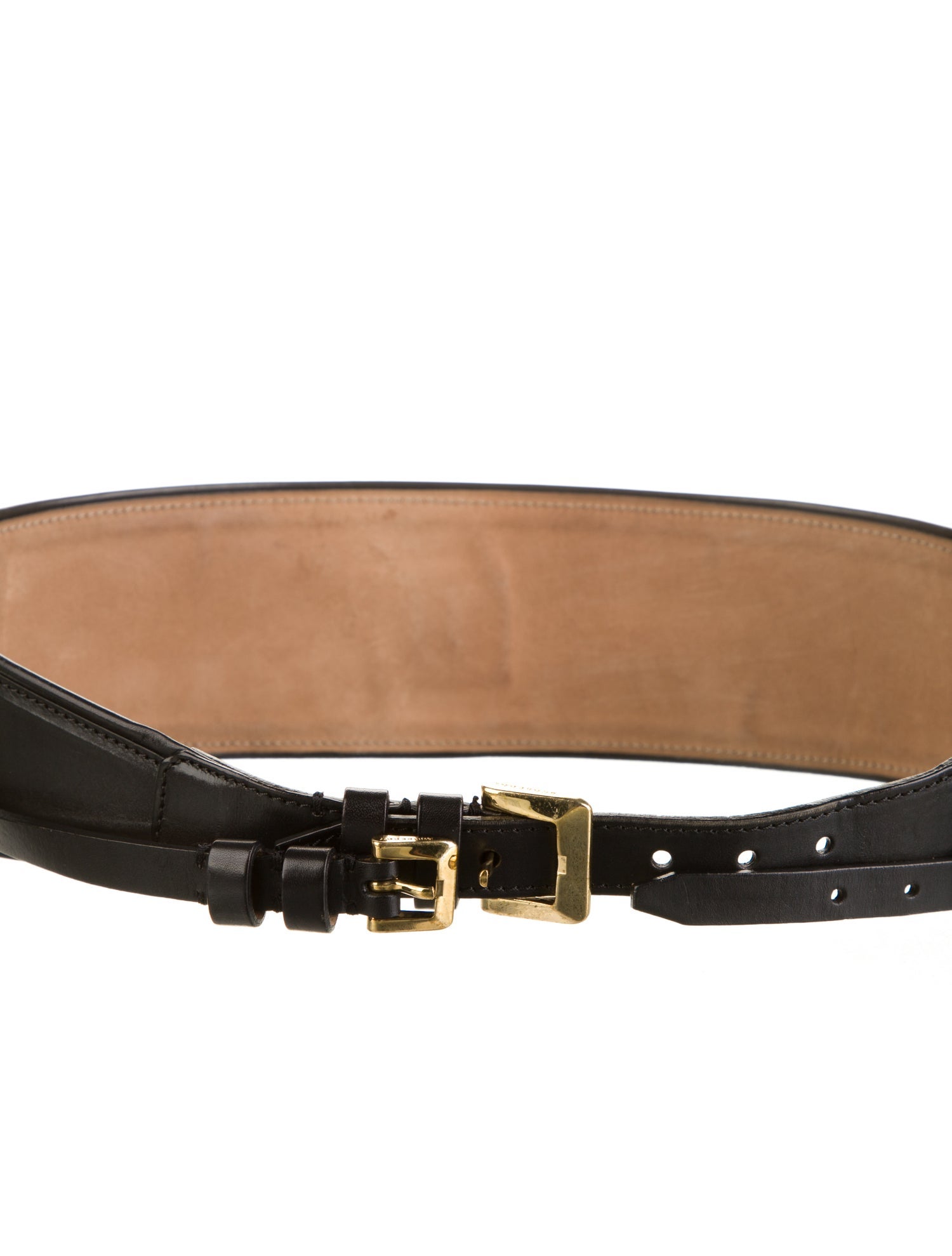 Burberry Wide Leather Waist Belt