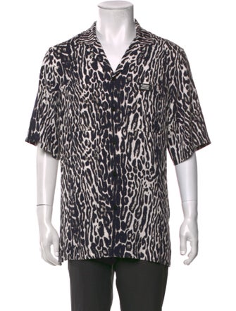 Burberry Animal Print Short Sleeve Shirt