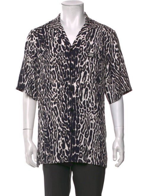 Burberry Animal Print Short Sleeve Shirt