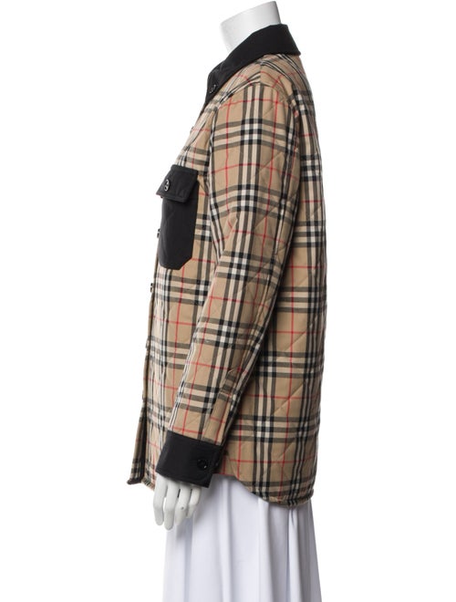 Burberry Wool Plaid Print Utility Jacket