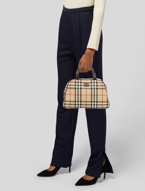 Burberry Nova Check Top Handle Bag