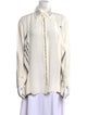Burberry Silk Long Sleeve Button-Up Top