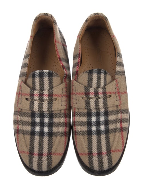 Burberry House Check Pattern Wool Loafers