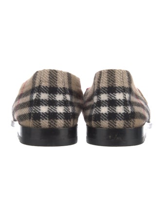 Burberry House Check Pattern Wool Loafers