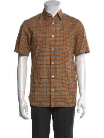 Burberry Plaid Print Short Sleeve Shirt