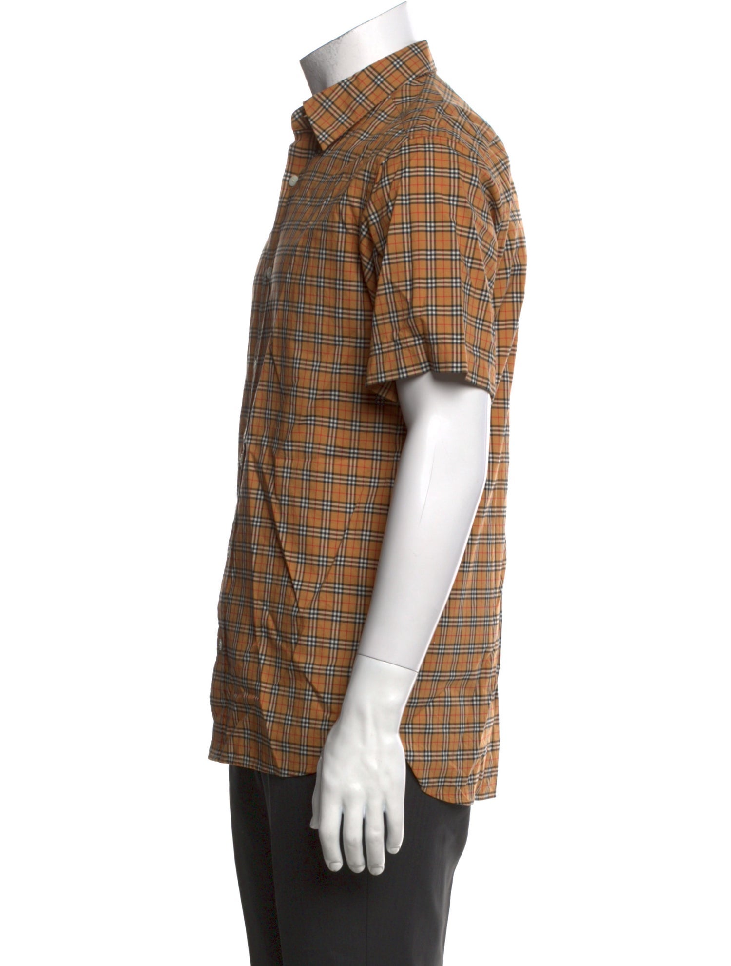 Burberry Plaid Print Short Sleeve Shirt