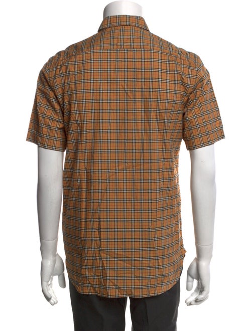 Burberry Plaid Print Short Sleeve Shirt