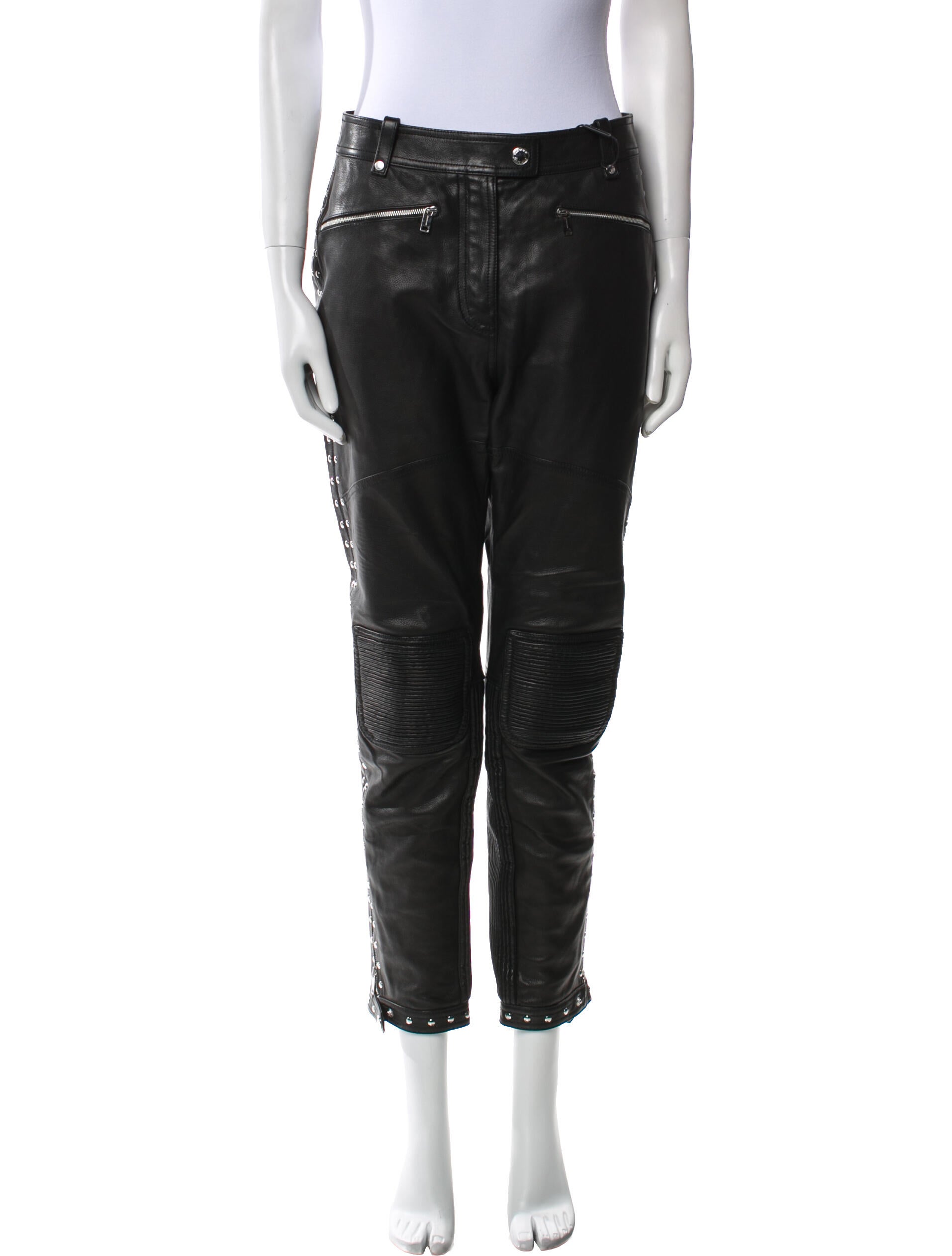 Burberry Leather Skinny Leg Pants