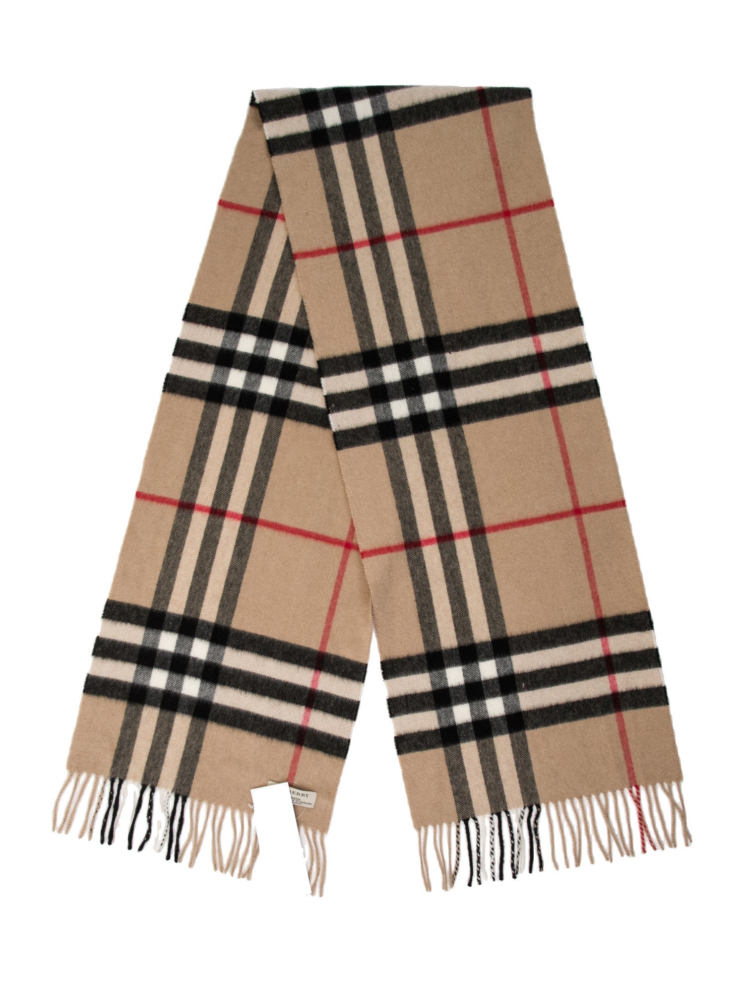 Burberry Cashmere Plaid Print Scarf