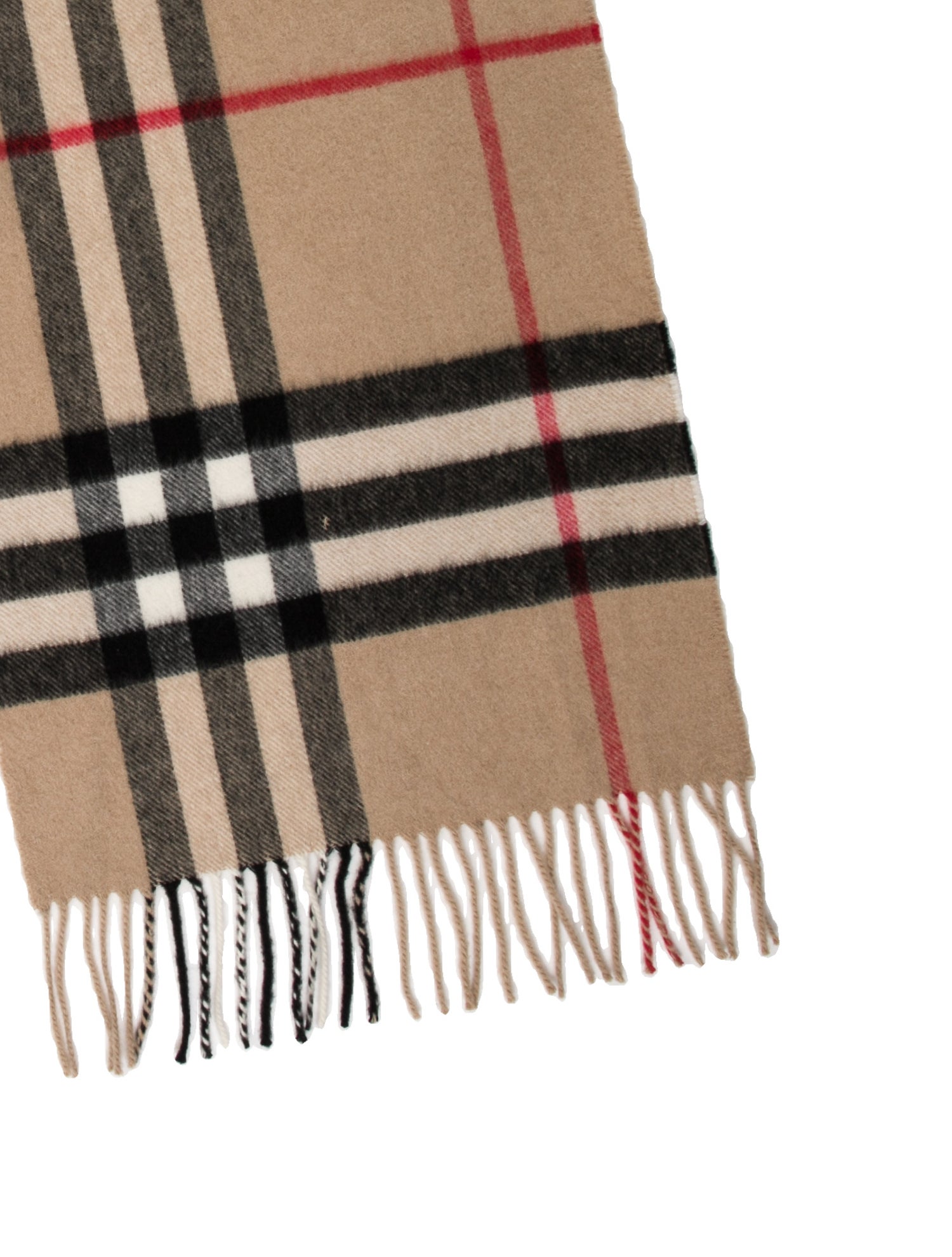 Burberry Cashmere Plaid Print Scarf