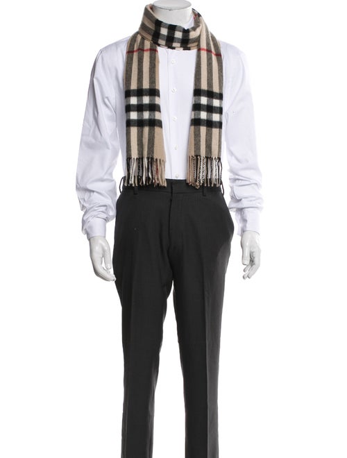 Burberry Cashmere Plaid Print Scarf