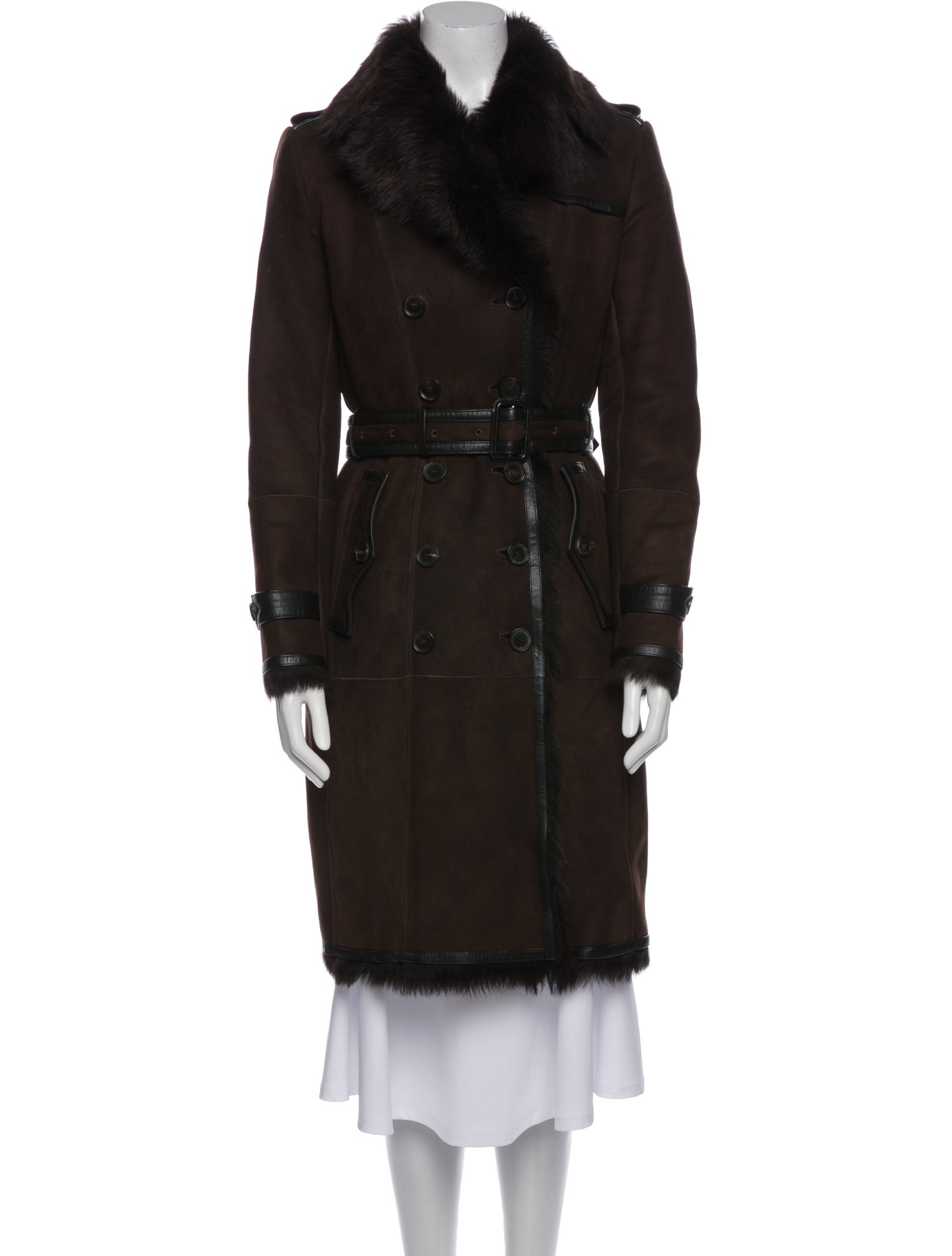 Burberry London Shearling Fur Coat