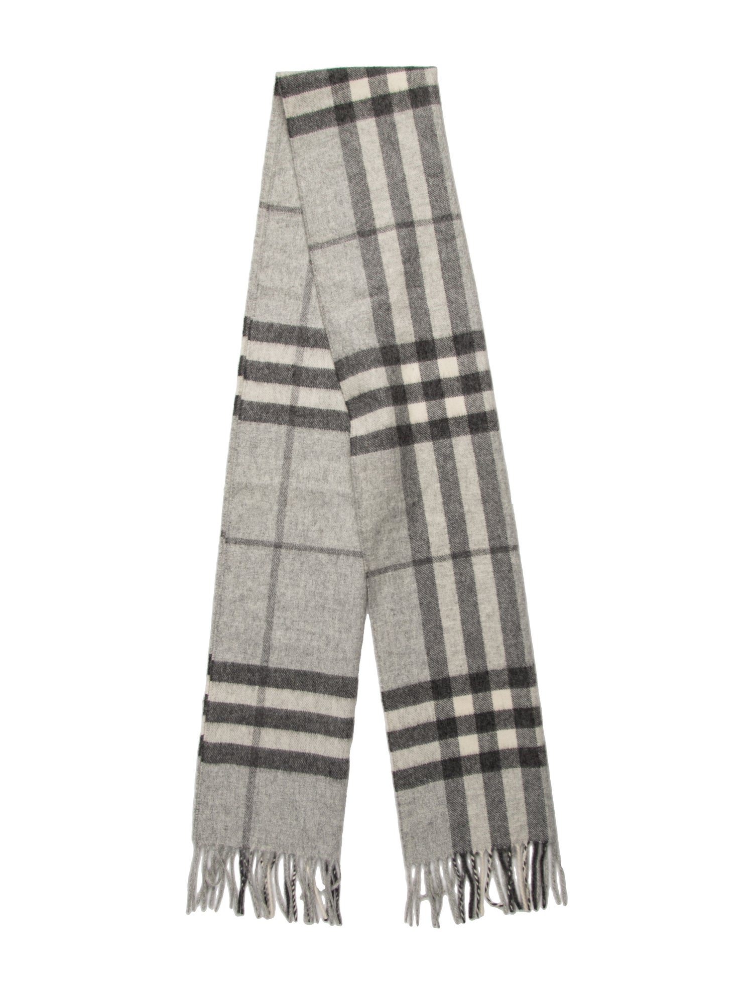 Burberry Cashmere Plaid Print Scarf