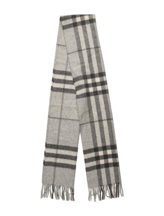 Burberry Cashmere Plaid Print Scarf