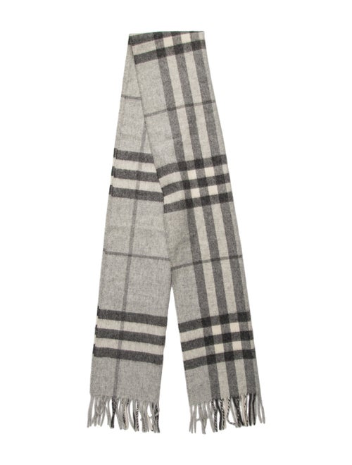 Burberry Cashmere Plaid Print Scarf