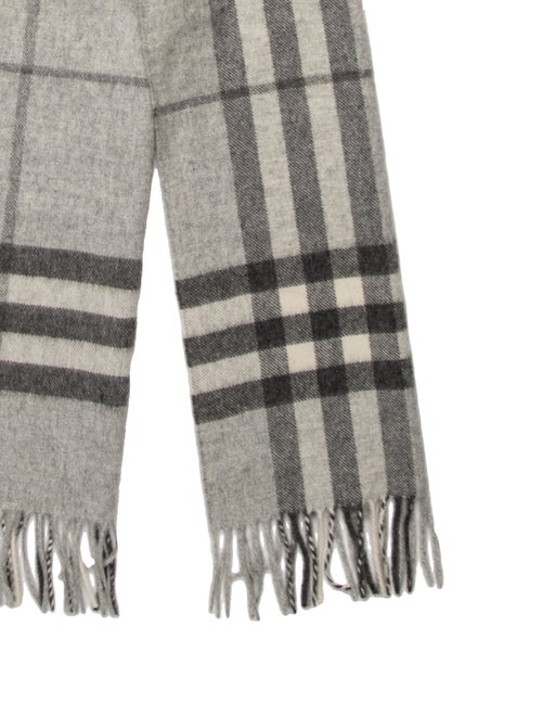 Burberry Cashmere Plaid Print Scarf