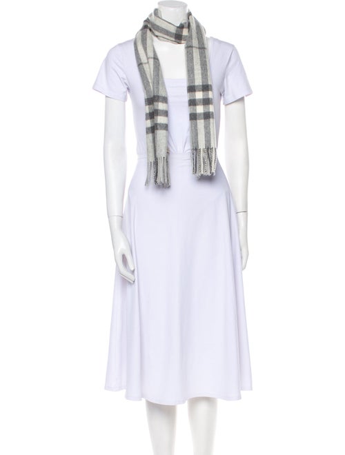 Burberry Cashmere Plaid Print Scarf