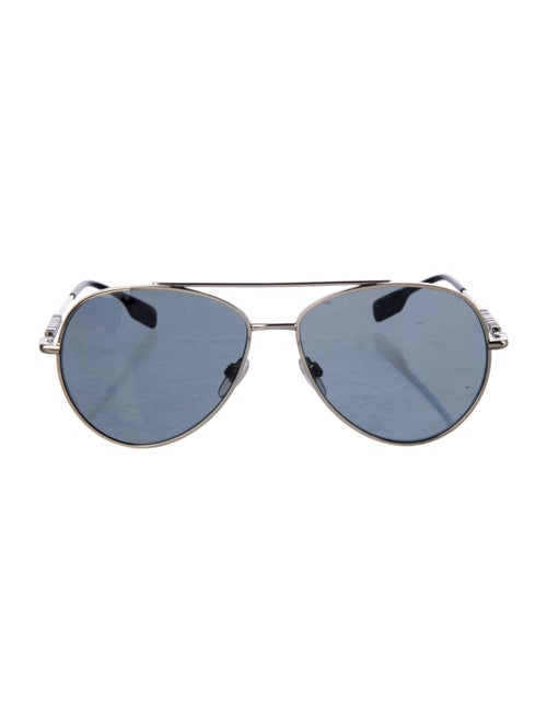 Burberry Nova Check Pattern Aviator Sunglasses