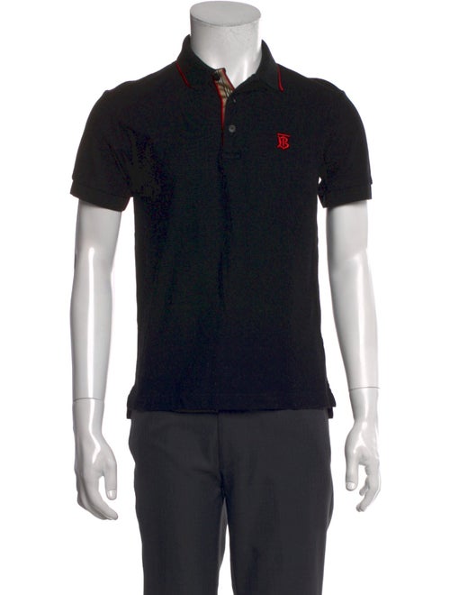 Burberry Nova Check Pattern Crew Neck Polo Shirt