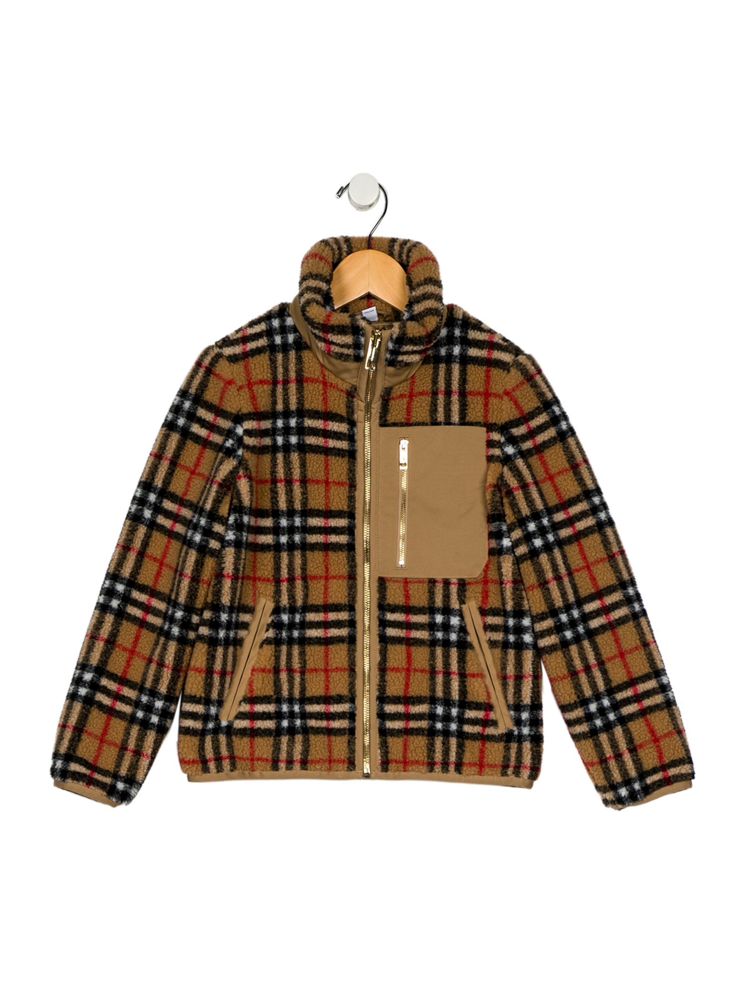 Burberry Boys' Check Fleece Jacket