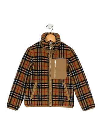 Burberry Boys' Check Fleece Jacket