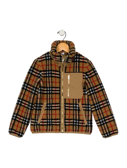 Burberry Boys' Check Fleece Jacket