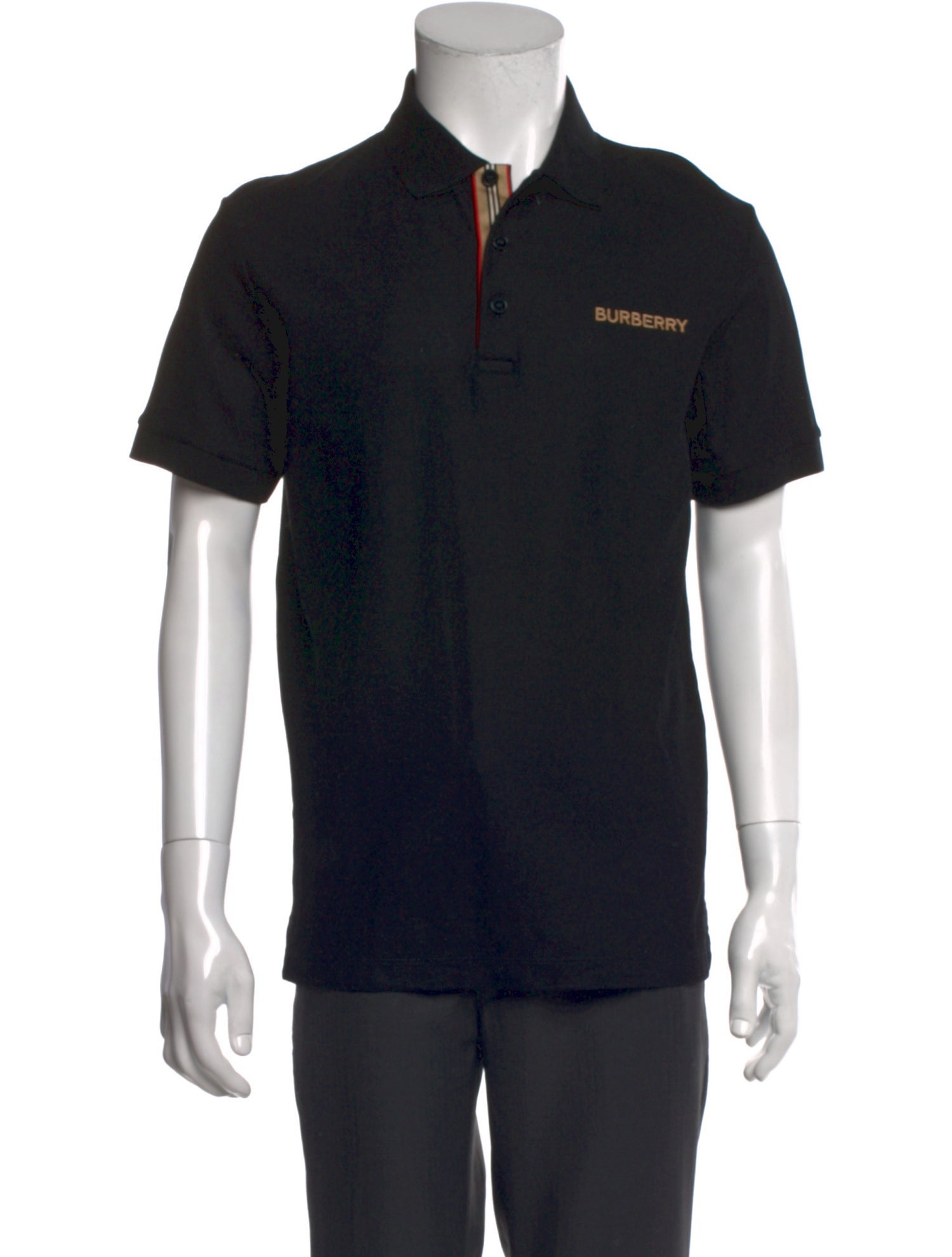 Burberry TB Monogram Crew Neck Polo Shirt