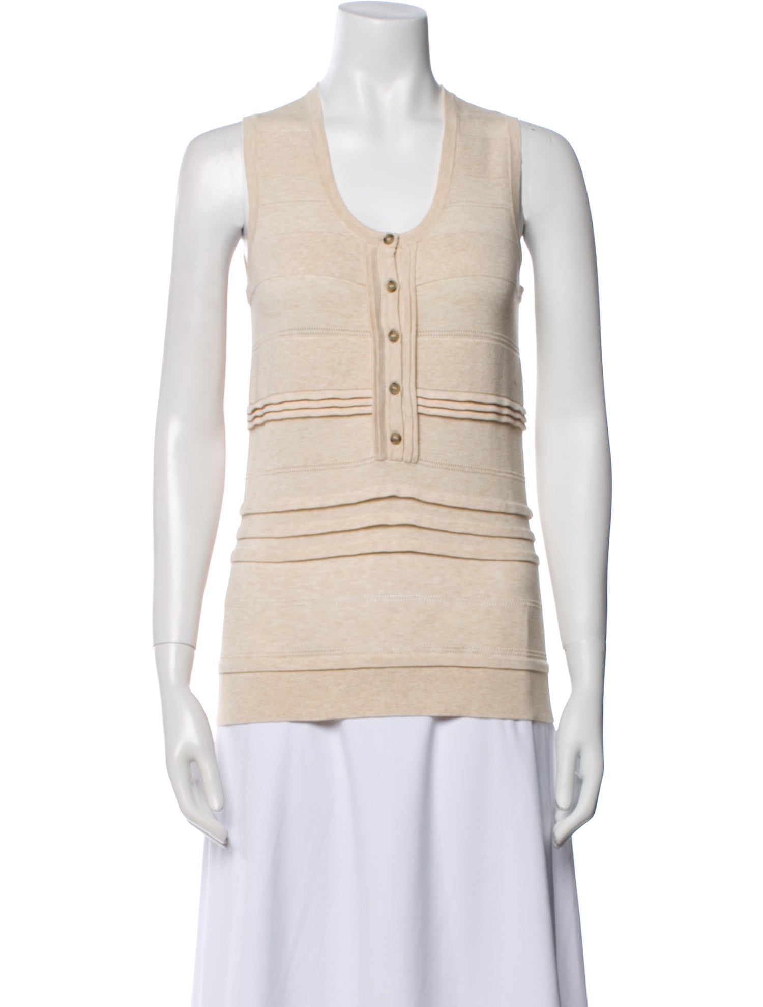 Burberry Scoop Neck Sleeveless Top