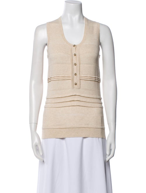 Burberry Scoop Neck Sleeveless Top