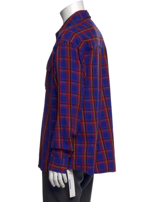 Burberry Plaid Print Long Sleeve Shirt