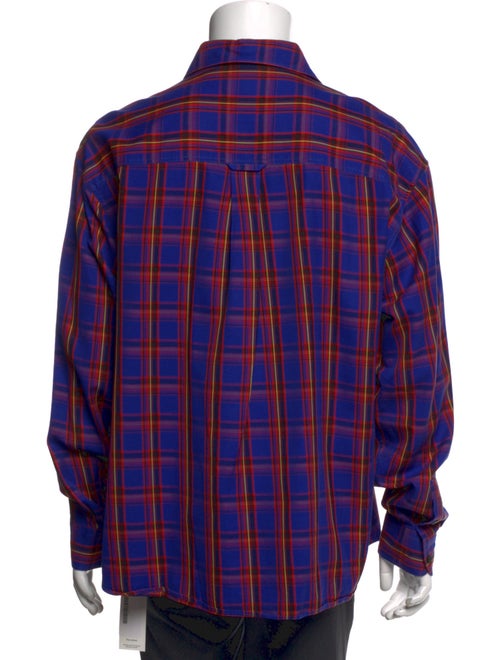 Burberry Plaid Print Long Sleeve Shirt