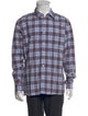 Burberry Plaid Print Long Sleeve Shirt