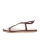 Burberry Patent Leather T-Strap Sandals