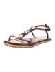 Burberry Patent Leather T-Strap Sandals