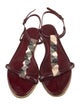 Burberry Patent Leather T-Strap Sandals