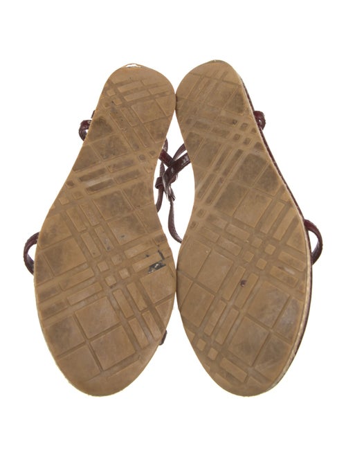 Burberry Patent Leather T-Strap Sandals