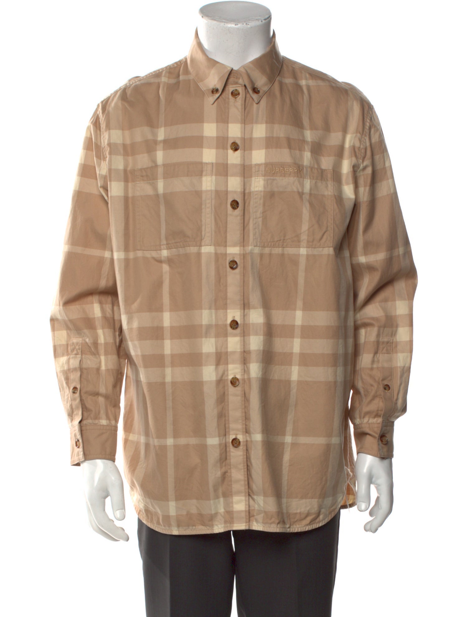 Burberry Nova Check Pattern Long Sleeve Shirt