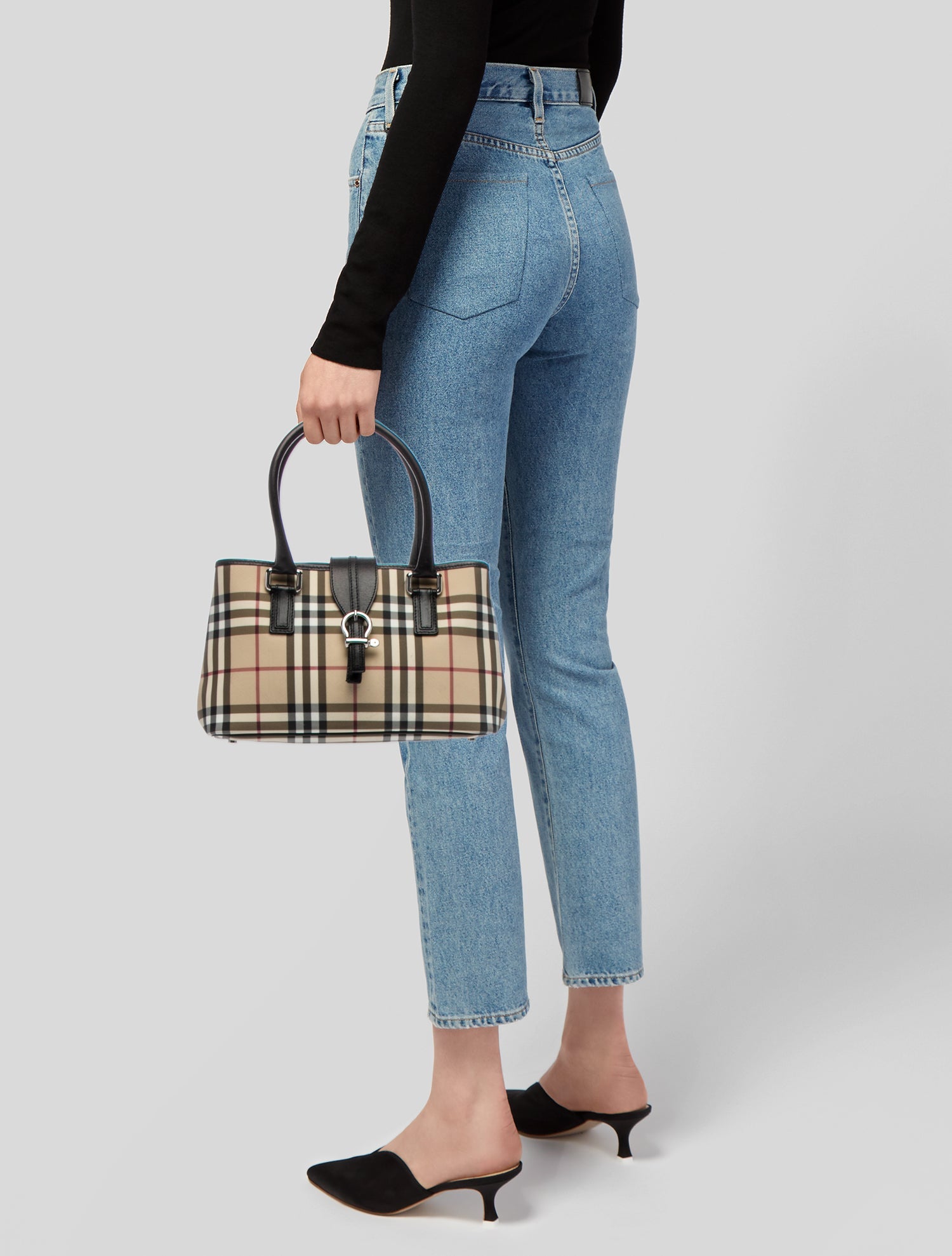 Burberry Nova Check Top Handle Bag
