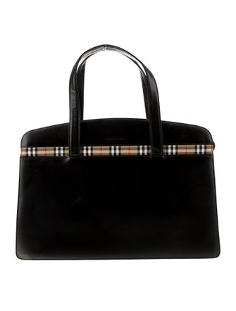 Burberry Leather Top Handle Bag