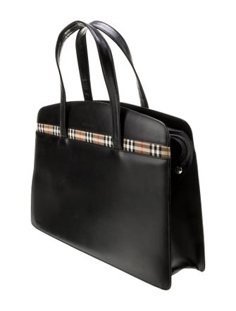 Burberry Leather Top Handle Bag