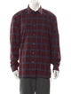 Burberry Plaid Print Long Sleeve Shirt
